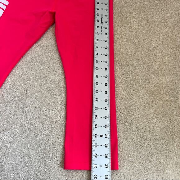Lorna Jane Never Give Up Hot Pink Cropped Leggings Women’s Size L - Picture 9 of 10